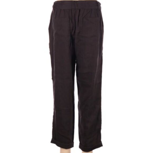 LOU & GREY | Loft Linen Tie Sash Pants Gray Black - Picture 3 of 8